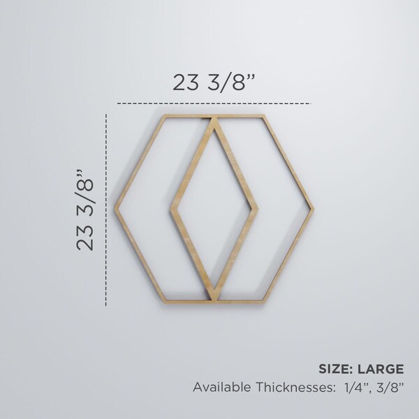 Ekena Millwork Large Hillrose Decorative Fretwork Wood Wall Panels, Wood (Paint Grade), 23 3/8"W x 23 3/8"H x 3/8"T - WALW24X24X0375HREMF