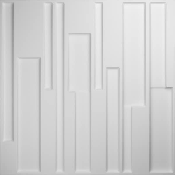 Ekena Millwork 19 5/8in. W x 19 5/8in. H Wigan EnduraWall Decor 3D Wall Panel Covers, Total 26.75 Sq. Ft., 10PK - WP20X20WGWH-CASE-10