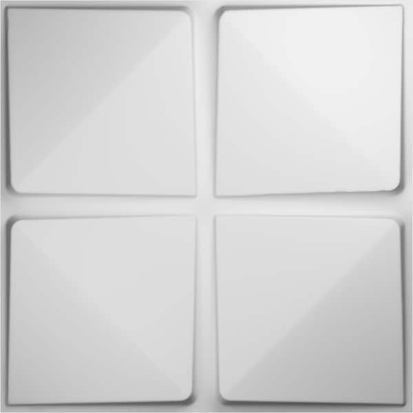 Ekena Millwork 19 5/8in. W x 19 5/8in. H Edinburgh EnduraWall 3D Wall Panel Covers Total 133.73 Sq. Ft., 50PK - WP20X20EDWH-CASE-50
