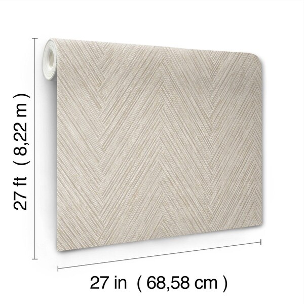 York Wallcoverings Thatched Chevron Linen Wallpaper - FM1056