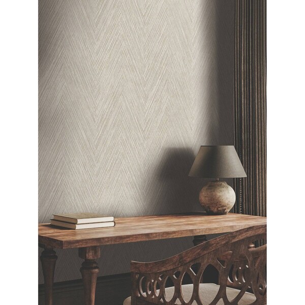 York Wallcoverings Thatched Chevron Linen Wallpaper - FM1056