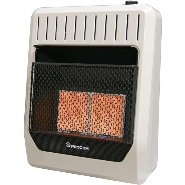 Procom Heating Heating Natural Gas Vent Free Infrared Gas Space Heater, 20,000 BTU, T-Stat Control - MN2PTG