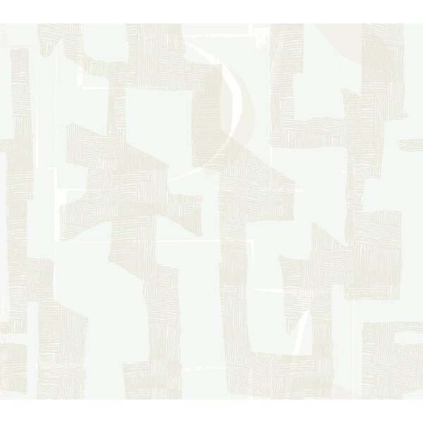 York Wallcoverings Modern Tribal Dove and Sand Wallpaper - AG2102