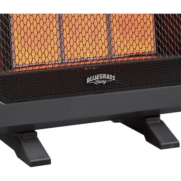 Generic Base Feet For MG Style Gas Space Heaters Greater than 10,000 BTU, Black Finish - BF09B-BK
