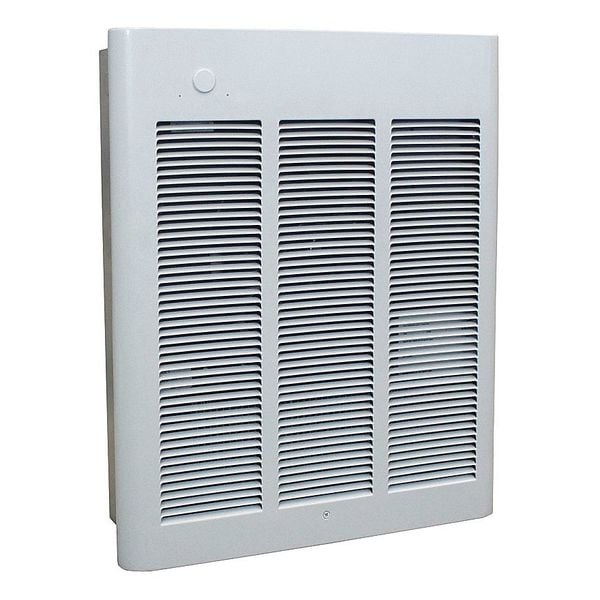 Qmark Recessed Electric Wall-Mount Heater, Recessed or Surface, 3000/1500 W, 277V AC, White - CWH3307F