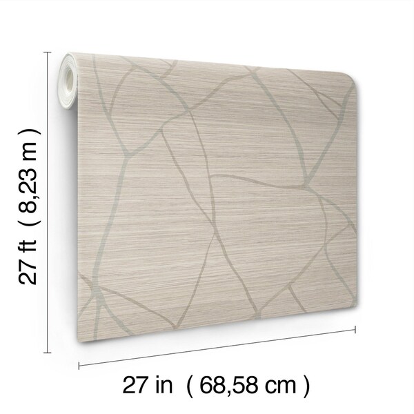 York Wallcoverings Raska Taupe Wallpaper - AG2082