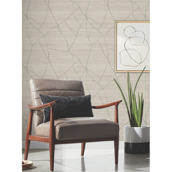 York Wallcoverings Raska Taupe Wallpaper - AG2082