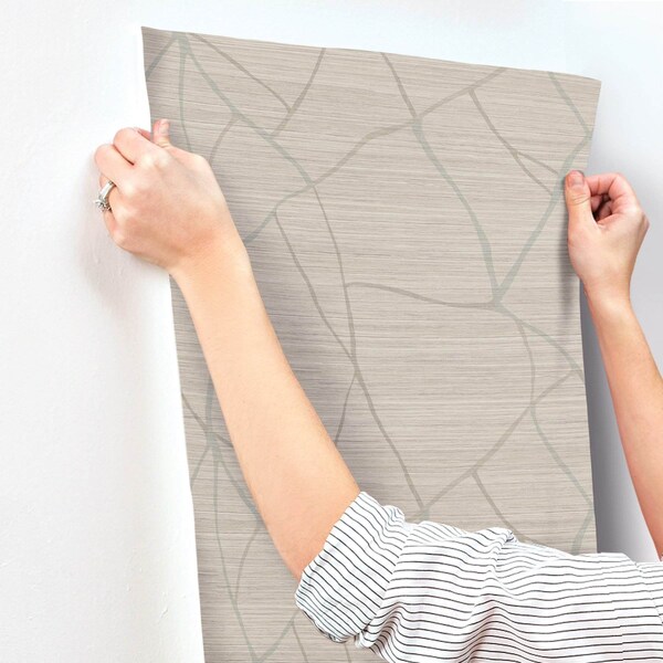 York Wallcoverings Raska Taupe Wallpaper - AG2082