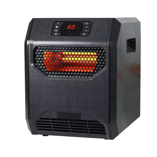Edendirect 1500W Electric Heaters Infrared Quartz Heaters with Thermostat, LED Display, Portable Space Heater - IR-HT1268NUV