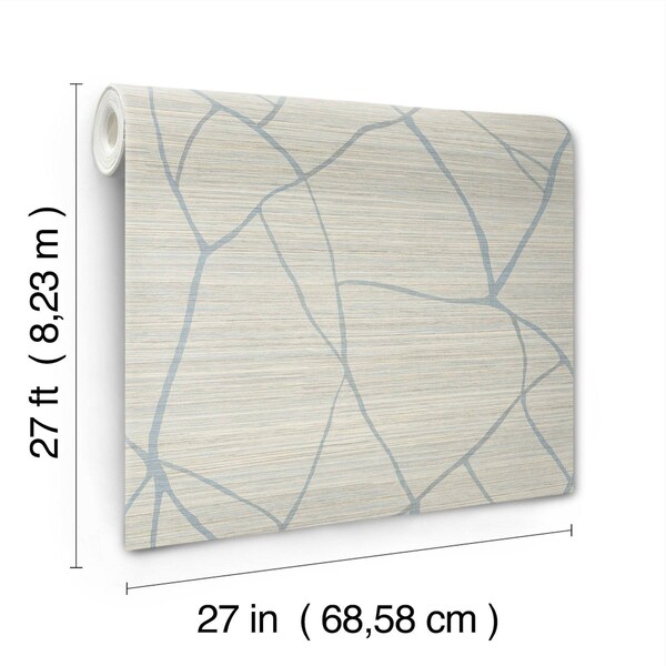 York Wallcoverings Raska Smokey Blue Wallpaper - AG2086