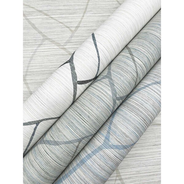 York Wallcoverings Raska Smokey Blue Wallpaper - AG2086