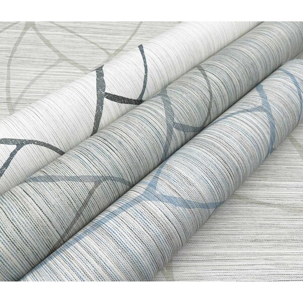 York Wallcoverings Raska Smokey Blue Wallpaper - AG2086