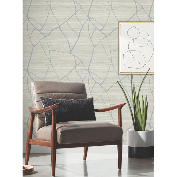 York Wallcoverings Raska Smokey Blue Wallpaper - AG2086