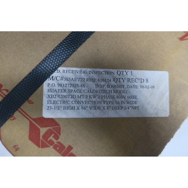 Caloritech X-MAX EXPLOSION RESISTANT CONVECTION 0-100F 3PH 2000W 600V-AC ELECTRIC HEATER - XB2-4200T2DMT