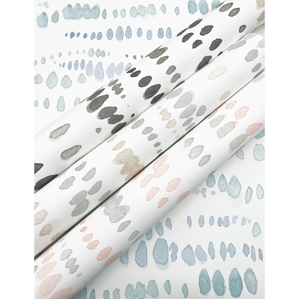 York Wallcoverings Dewdrops Black and Taupe Wallpaper - AG2046