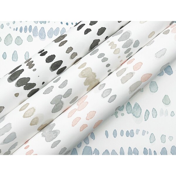 York Wallcoverings Dewdrops Black and Taupe Wallpaper - AG2046