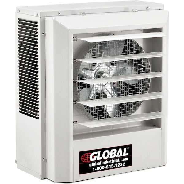 Global Industrial Fan Forced Electric Unit Heater, 3 Phase, 480V, 5kW, 16 in H, 14-1/8 in W - 246725