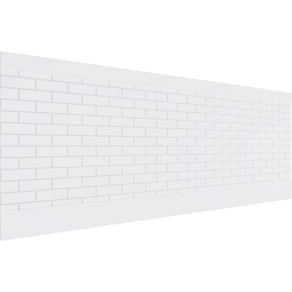 Ekena Millwork 36"H x 94 1/2"W Subway Brick PVC Wainscot Paneling Kit - WPK36X94SBK