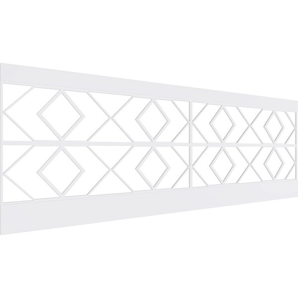 Ekena Millwork 32"H x 94 1/2"W Hillrose PVC Wainscot Paneling Kit - WPK32X94HRE