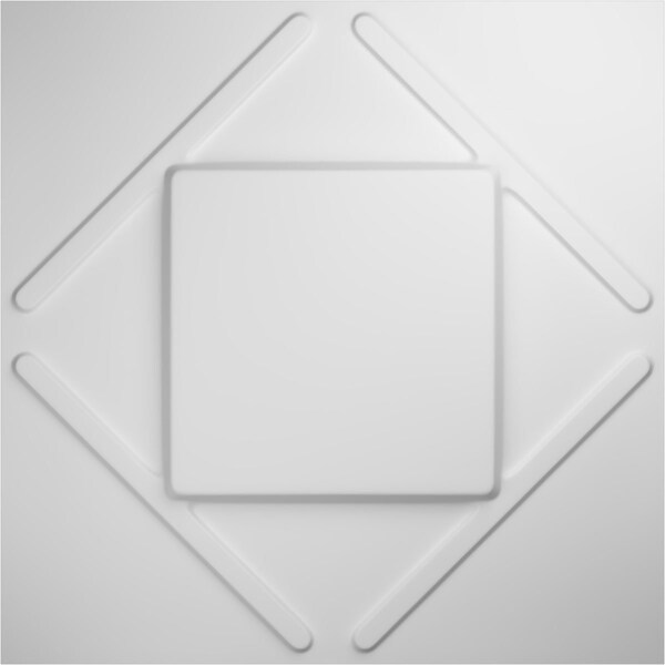 Ekena Millwork 19 5/8in. W x 19 5/8in. H Aubrey EnduraWall Decor 3D Wall Panel Covers Total 133.73 Sq. Ft., 50PK - WP20X20AEWH-CASE-50