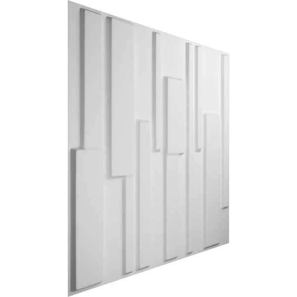 Ekena Millwork 19 5/8in. W x 19 5/8in. H Wigan EnduraWall Decorative 3D Wall Panel Covers Total 53.49 Sq. Ft., 20PK - WP20X20WGWH-CASE-20