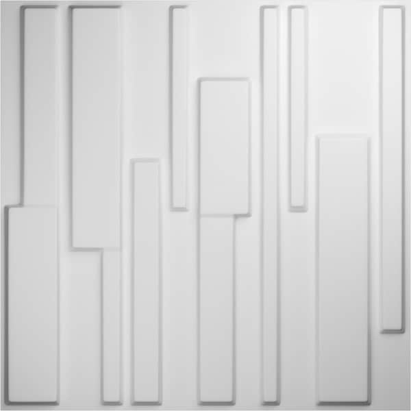 Ekena Millwork 19 5/8in. W x 19 5/8in. H Wigan EnduraWall Decorative 3D Wall Panel Covers Total 53.49 Sq. Ft., 20PK - WP20X20WGWH-CASE-20
