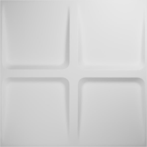 Ekena Millwork 19 5/8in. W x 19 5/8in. H Galveston EnduraWall 3D Wall Panel Covers Total 133.73 Sq. Ft., 50PK - WP20X20GLWH-CASE-50