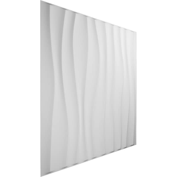 Ekena Millwork 19 5/8in. W x 19 5/8in. H Shoreline EnduraWall 3D Wall Panel Covers, Total 26.75 Sq. Ft., 10PK - WP20X20SOWH-CASE-10
