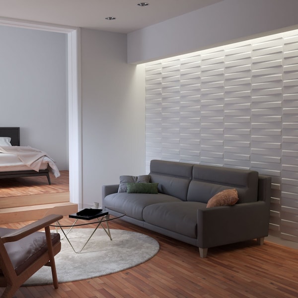 Ekena Millwork 19 5/8in. W x 19 5/8in. H Keyes EnduraWall Decorative 3D Wall Panel Covers Total 53.49 Sq. Ft., 20PK - WP20X20KYWH-CASE-20