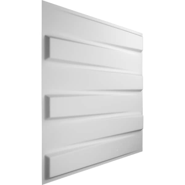 Ekena Millwork 19 5/8in. W x 19 5/8in. H Keyes EnduraWall Decorative 3D Wall Panel Covers Total 53.49 Sq. Ft., 20PK - WP20X20KYWH-CASE-20