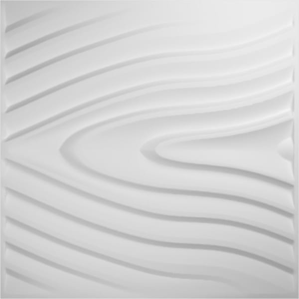 Ekena Millwork 19 5/8in. W x 19 5/8in. H Kahuna EnduraWall Decorative 3D Wall Panel, White, 20PK - WP20X20KHWH-CASE-20