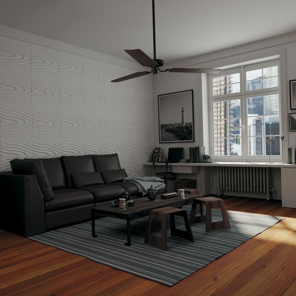 Ekena Millwork 19 5/8in. W x 19 5/8in. H Kahuna EnduraWall Decorative 3D Wall Panel, White, 20PK - WP20X20KHWH-CASE-20