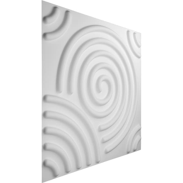 Ekena Millwork 19 5/8in. W x 19 5/8in. H Spiral EnduraWall Decor 3D Wall Panel Covers, Total 32.1 Sq. Ft., 12PK - WP20X20SPWH-CASE-12
