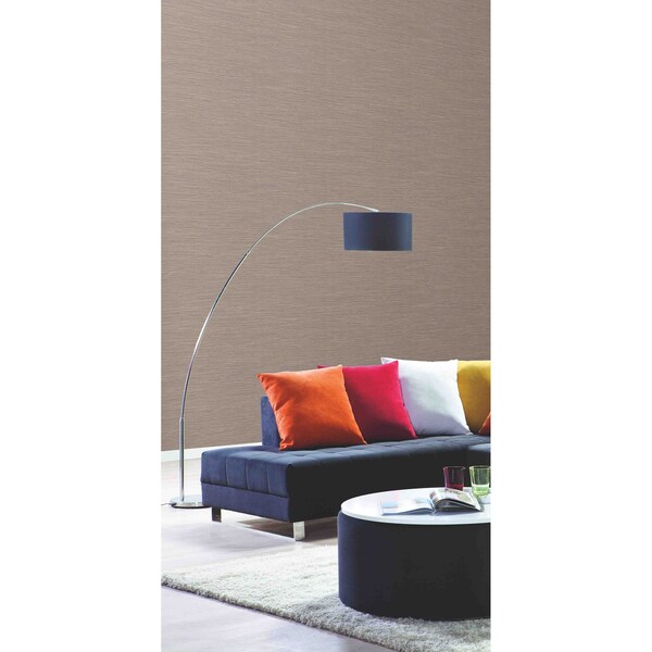 York Wallcoverings Ramie Weave Dark Grey Wallpaper - CD1038N