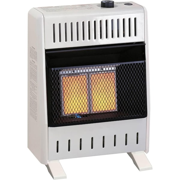 Procom Heating Liquid Propane Ventless Infrared Plaque Heater with Base Feet, 10,000 BTU, T-Stat Control - ML100TPA-B