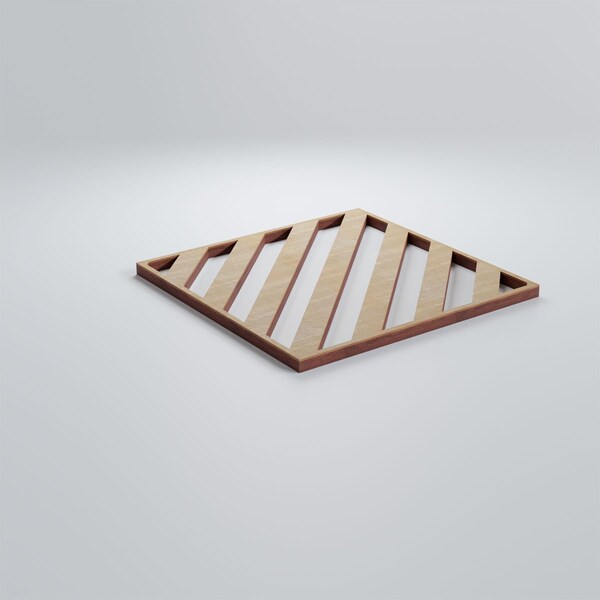 Ekena Millwork Extra Small Rothwell Decorative Fretwork Wood Wall Panels, Birch, 7 3/8"W x 7 3/8"H x 3/8"T - WALW08X08X0375RTWBI