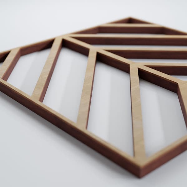 Ekena Millwork Extra Small Genoa Decorative Fretwork Wood Wall Panels, Birch, 7 3/8"W x 7 3/8"H x 3/8"T - WALW08X08X0375GNABI