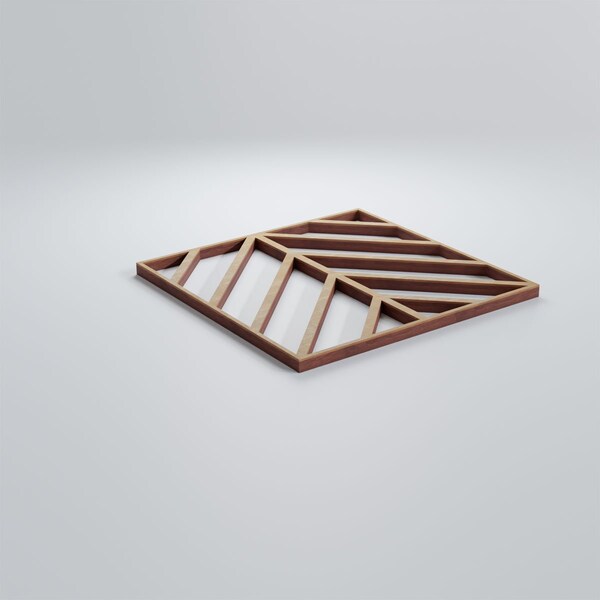 Ekena Millwork Extra Small Genoa Decorative Fretwork Wood Wall Panels, Birch, 7 3/8"W x 7 3/8"H x 3/8"T - WALW08X08X0375GNABI