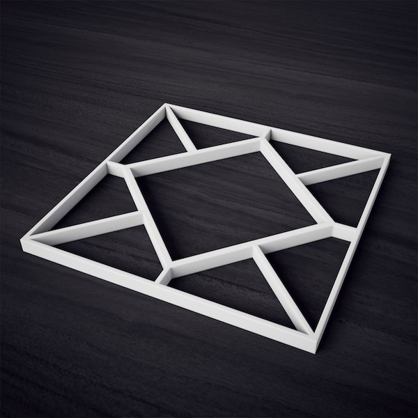 Ekena Millwork Extra Small Hudson Decorative Fretwork Wall Panels in Architectural PVC, 7 3/8"W x 7 3/8"H x 3/8"T - WALP08X08HSN