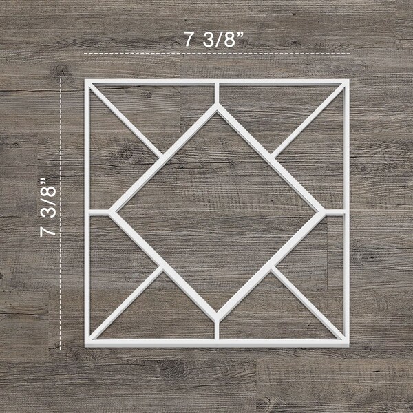 Ekena Millwork Extra Small Hudson Decorative Fretwork Wall Panels in Architectural PVC, 7 3/8"W x 7 3/8"H x 3/8"T - WALP08X08HSN