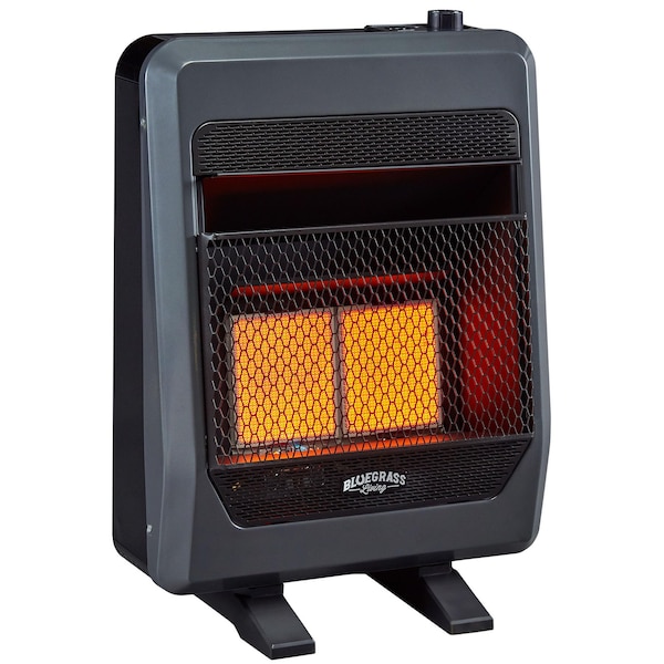 Bluegrass Living Propane Gas Vent Free Infrared Gas Space Heater With Blower And Base - B18TPIR-BB