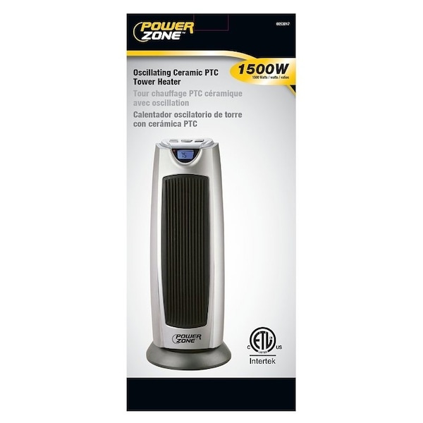 Simple Spaces Simple Spaces KPT-2000BN Ceramic Tower Heater, 120 V, 750/1500W, Grey - KPT-2000BN