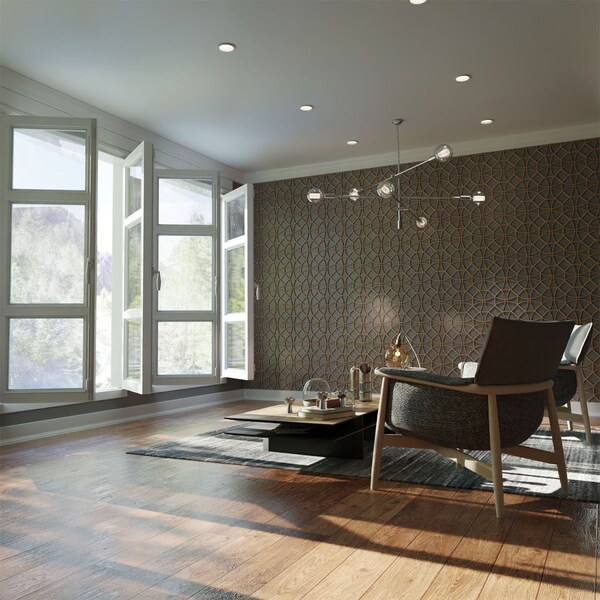 Ekena Millwork Extra Small Haswell Decorative Fretwork Wood Wall Panels, Alder, 7 3/8"W x 7 3/8"H x 3/8"T - WALW08X08X0375HWLAL