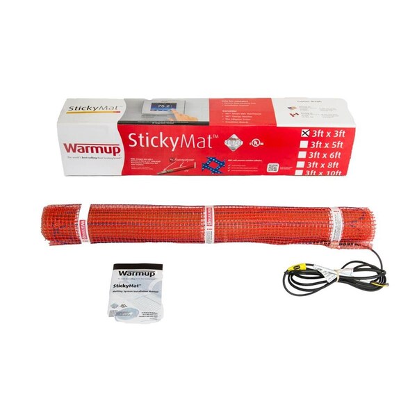 Warmup 5 ft. x 3 ft. 120V Heated Floor Mat - 15 sq. ft. - DWM-15-120