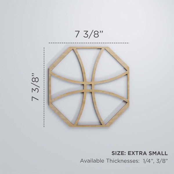 Ekena Millwork Extra Small Haswell Decorative Fretwork Wood Wall Panels, Hickory, 7 3/8"W x 7 3/8"H x 3/8"T - WALW08X08X0375HWLHI