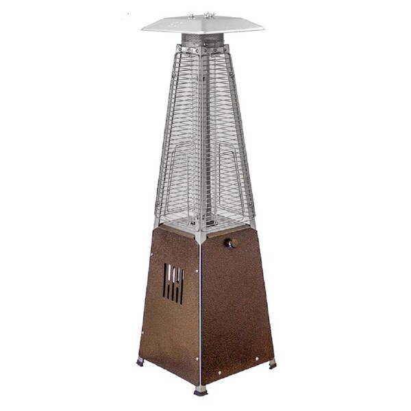 Hiland Glass Tube Table Top Patio Heater in Hammered Bronze - HLDS032-GTTHG