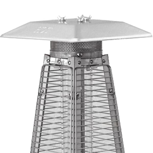 Hiland Glass Tube Table Top Patio Heater in Hammered Bronze - HLDS032-GTTHG
