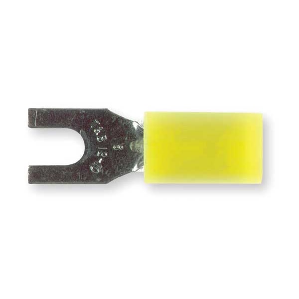 Terminal de horquilla de nylon Sta-Kon de 12-10 AWG para tornillo #6, paquete de 50 unidades - RC10-6F