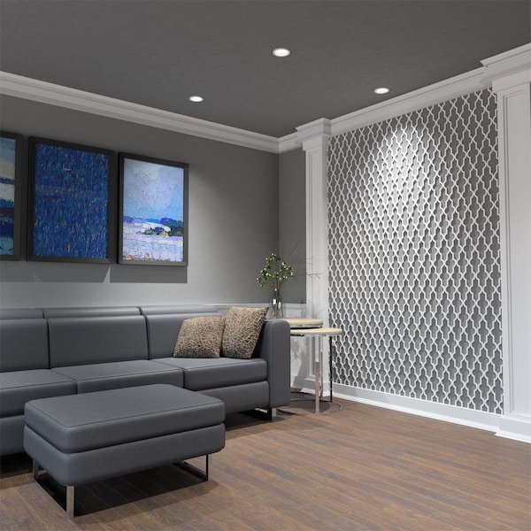 Ekena Millwork Medium Casablanca Decorative Fretwork Wall Panels in Architectural PVC, 15 3/8"W x 15 3/8"H x 3/8"T - WALP16X16CSB