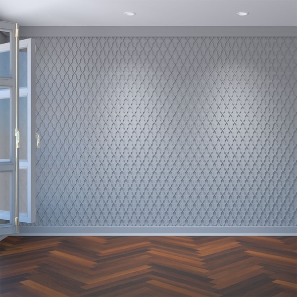 Ekena Millwork Medium Casablanca Decorative Fretwork Wall Panels in Architectural PVC, 15 3/8"W x 15 3/8"H x 3/8"T - WALP16X16CSB